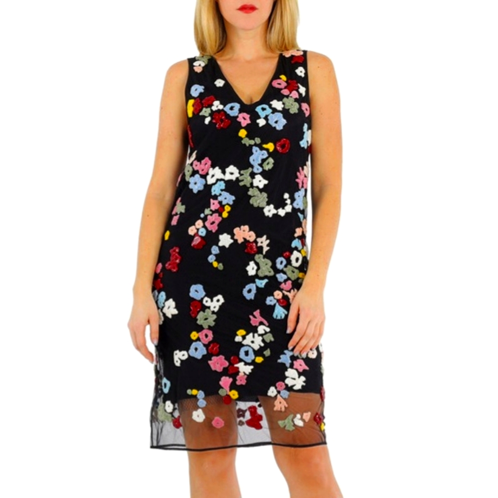 BURBERRY Ladies Hand-beaded Floral Dress, Brand Size 8 (US 6)